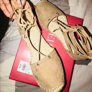 Super Cute Lace Up Espadrilles